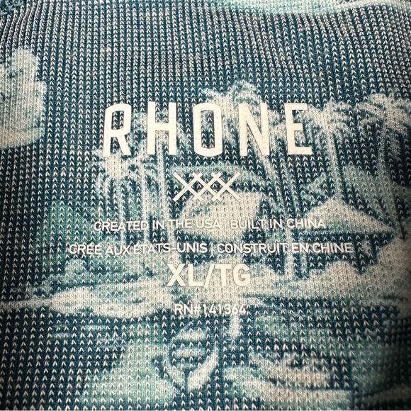 Rhone Gilligan’s Island Golf Polo Short Sleeve Shirt Hawaiian Print Size XL - Picture 5 of 7